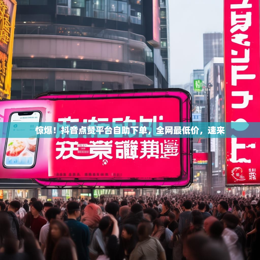 惊爆！抖音点赞平台自助下单，全网最低价，速来