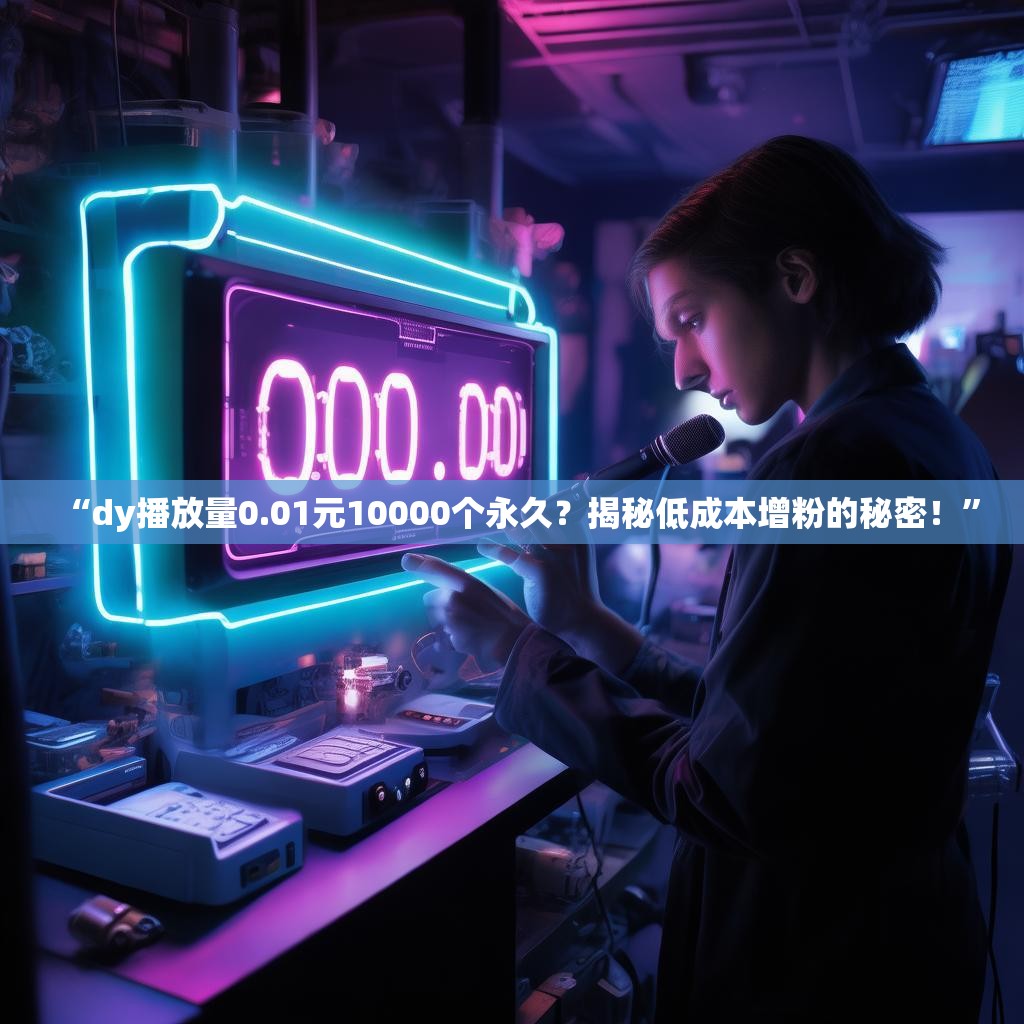 “dy播放量0.01元10000个永久？揭秘低成本增粉的秘密！”