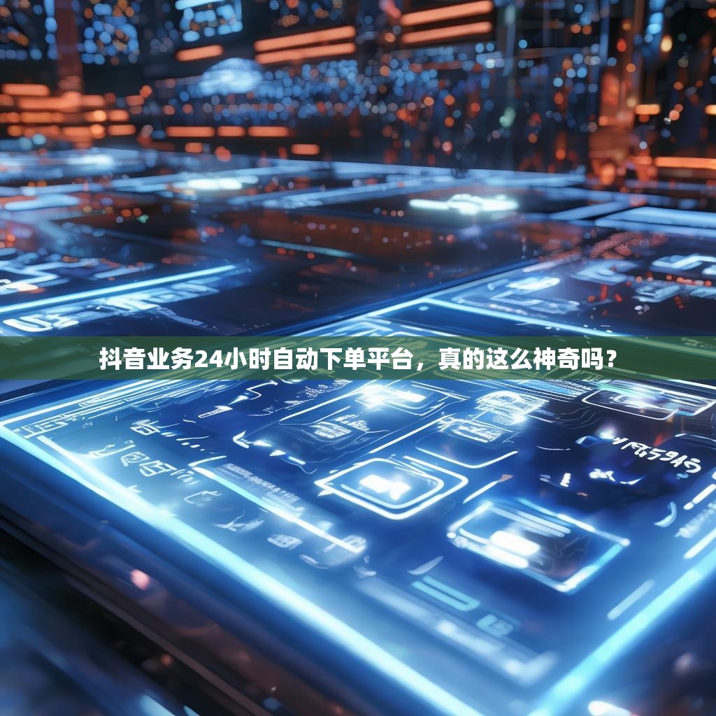 抖音业务24小时自动下单平台,真的这么神奇吗?