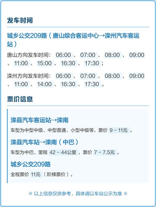滦县去唐山的交通方式及票价、车次等相关信息汇总