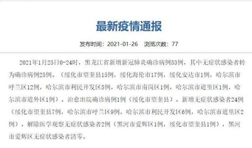 各地新增确诊病例情况汇总，含河北石家庄、黑龙江哈尔滨等